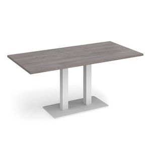 Eros rect dining table twin uprights