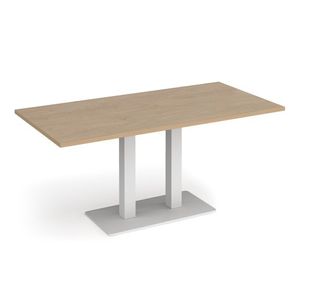 Eros rect dining table twin uprights