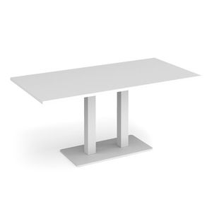 Eros rect dining table twin uprights