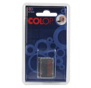 Colop E/10/2 Rep Pads Blue/Red Pack2