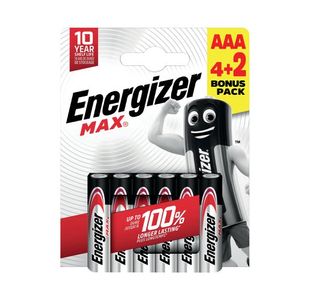 Energizer Max AAA Battery 4+2 Pk6