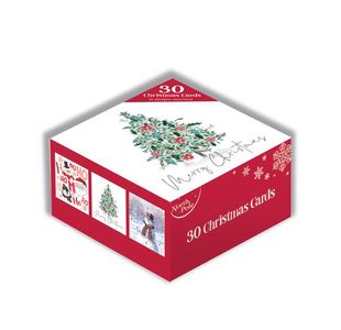 Eurowrap 30 Xmas Cards Boxed Pk12