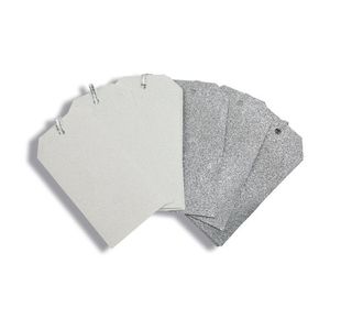 Eurowrap 10 Glitter Tags Silver Pk12