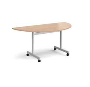 Semi circular fliptop meeting table