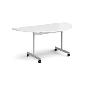 Semi circular fliptop meeting table