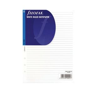 Filofax A5 Refill Wht Ruled Shts 343008