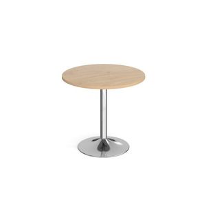 Genoa circular dining table trumpet base