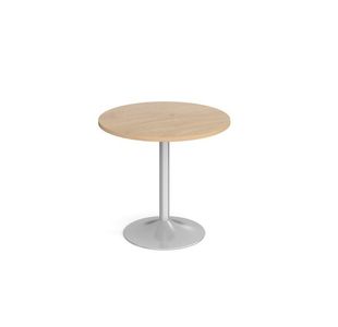 Genoa circular dining table trumpet base