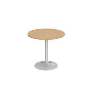 Genoa circular dining table trumpet base