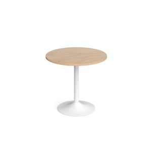 Genoa circular dining table trumpet base