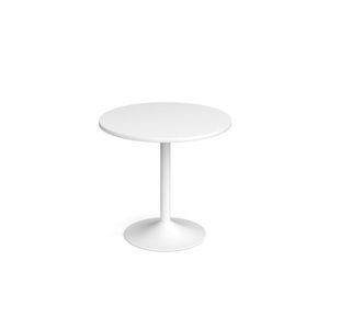 Genoa circular dining table trumpet base