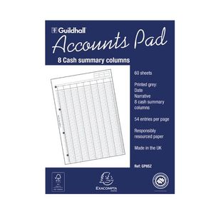 Guildhall Account Pad Summary A4