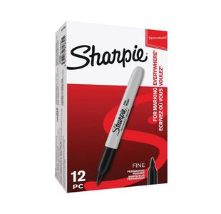 Sharpie Permnt Marker Fine Blk Pk12