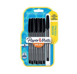 PaperMate InkJoy 100 Cap Med Blk Pk8