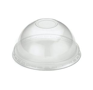 Domed Lid w/Hole 9oz/80mm Pk1000