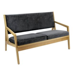 Hanna two seater sofa with wooden frame