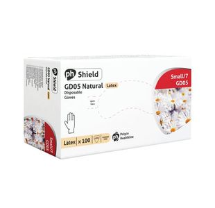 Shield Powder-Free Latex Gloves Sm Pk100