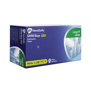 Handsafe Blue Pf Nitrile Gloves L Pk100