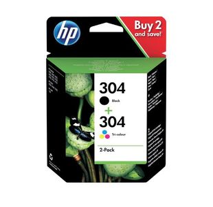 HP 304 Ink Twinpk Blk/Tri-Col CMY