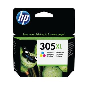 HP 305XL Ink Cart HY Mpk Tri-col CMY