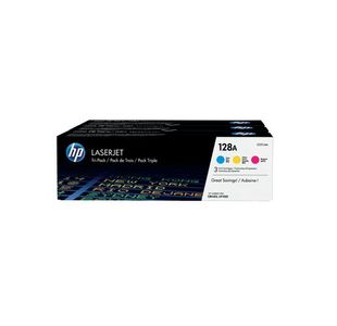 HP 128A Cym Tri-Pack L/Jet Toner Cart 37