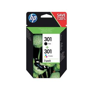 Hp 301 Ink Cartridge Pk 2 N9J72Ae