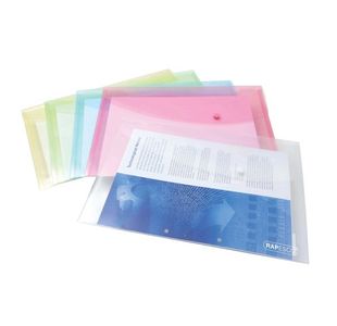 Rapesco Popper Wallet Fc Pastel Astd