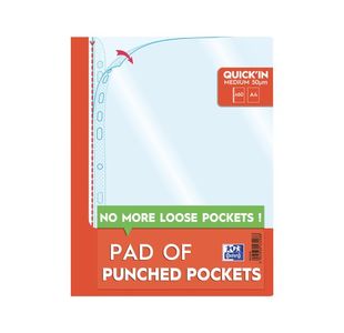 Oxford Punched Pocket Pad 60Pkt A4