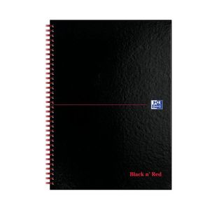 Notebook A4 Ft Perf Black And Red B79019