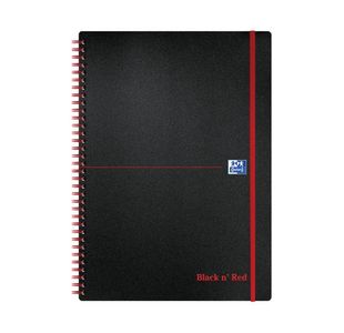 Black N Red A4 Polyprop Notebook Ruled