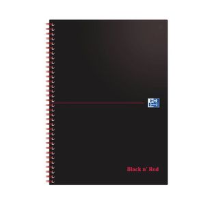 Notebook A4 Ruled Feint Black And Red