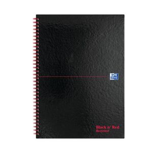 Black N Red A4 Recy Wirebound Notebk