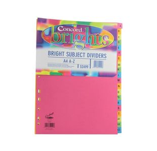 Concord Bright Sub Div A4 A-Z Ast 52499