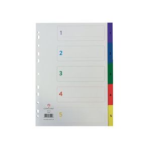 Concord Index 1-5 A4 Multicolour 66299