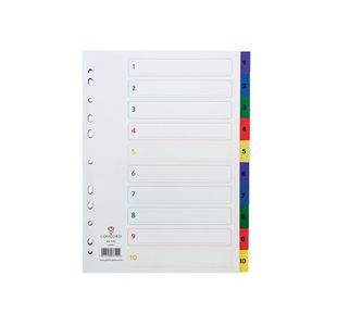 Concord Index 1-10 A4 Multicolour 66399