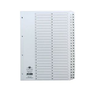 Concord Index 1-50 A4 White Cs55