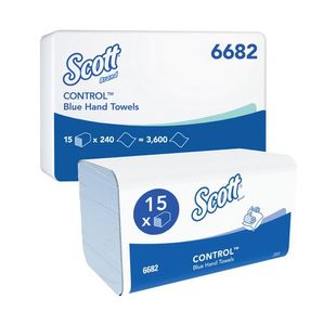 Scott Cntl V Fold Twl 1 Ply Blu Pk15