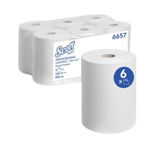 Scott Slimroll Hand Towels Pk6 Wht