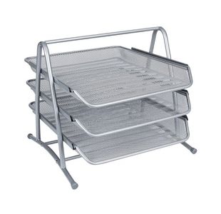 Qconnect 3 Tier Letter Tray Silver