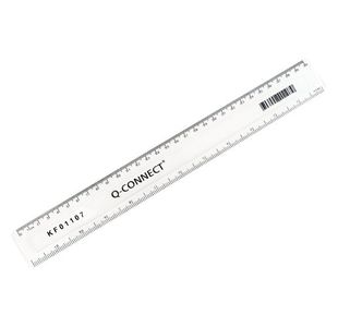 Q Connect Ruler 30Cm Clear