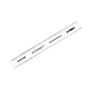 Q Connect Ruler 30Cm Clear