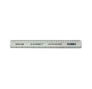 Q Connect Ruler Shatterproof 30Cm White