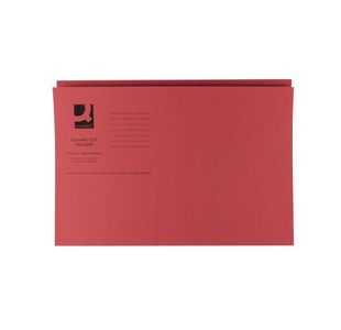 Q Connect Sqcut Folder Mediumweight Red