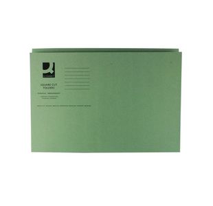 Q Connect Sqcut Folder Med Weight Green