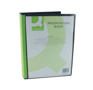 Q Connect Presentation Book 100Pkt Black