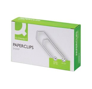 Q Connect Paperclips 32Mm No Tear Pk100