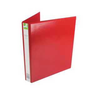 Q Connect Pres Binder 4Dring 25mm Red