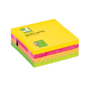 Q Connect Quick Notes Cube 75x75 Neon