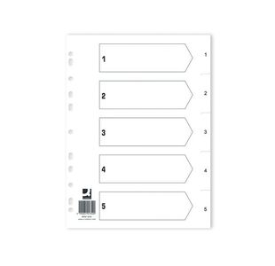 Q-Connect Index 1-5 Polyp Wht Pk25