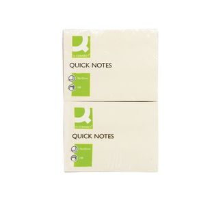 Q Connect Quick Notes 12x75x100 Yellow